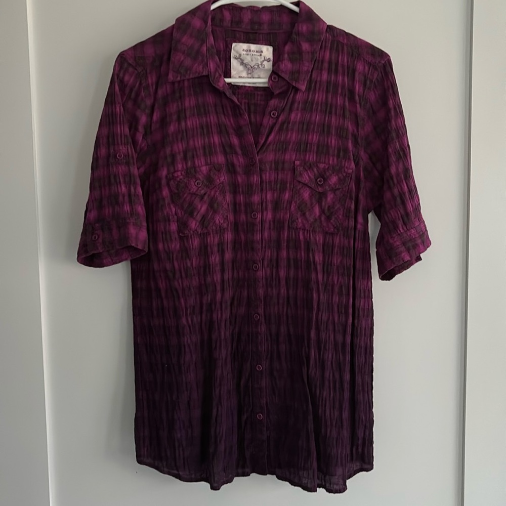 Sonoma seersucker fitted shirt